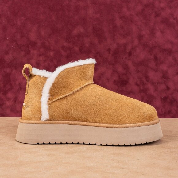 Koolaburra By UGG Women Koola Beige Suede Ultra Mini Platform Boots 10US EUR 41 - Picture 7 of 7